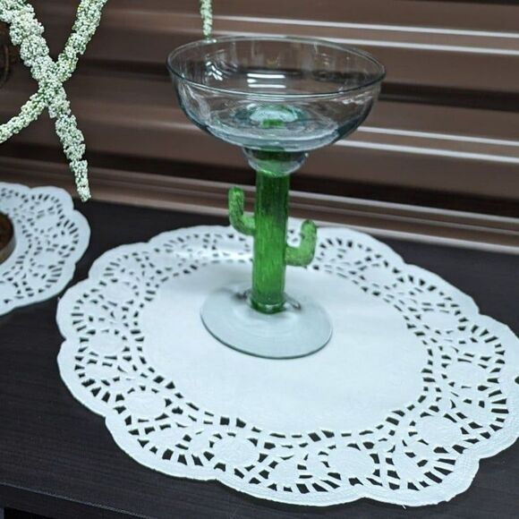 Cactus Margarita Bundle of Two 1- cactus tumbler 1- margarita glass - Picture 3 of 11